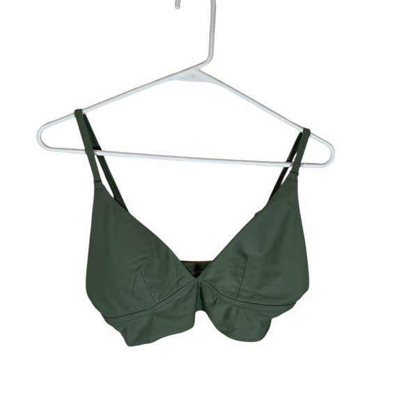 aerie Other - Aerie Longline Triangle Bikini Top Green